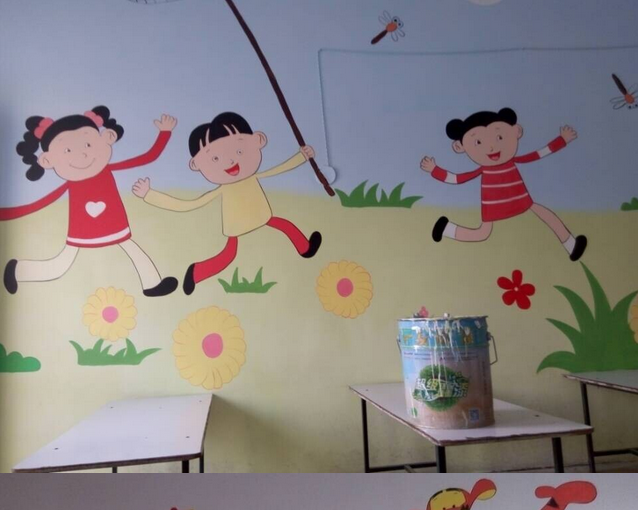 友情漆為銀定莊幼兒園刷新墻面 友情漆為銀定莊幼兒園刷新墻面